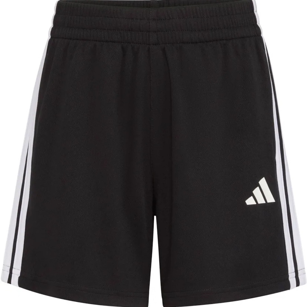 adidas Black Shorts with White Side Stripes